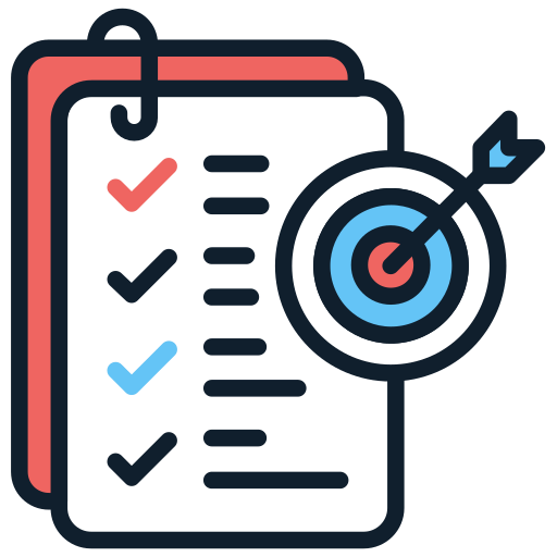 checklist with target illustration